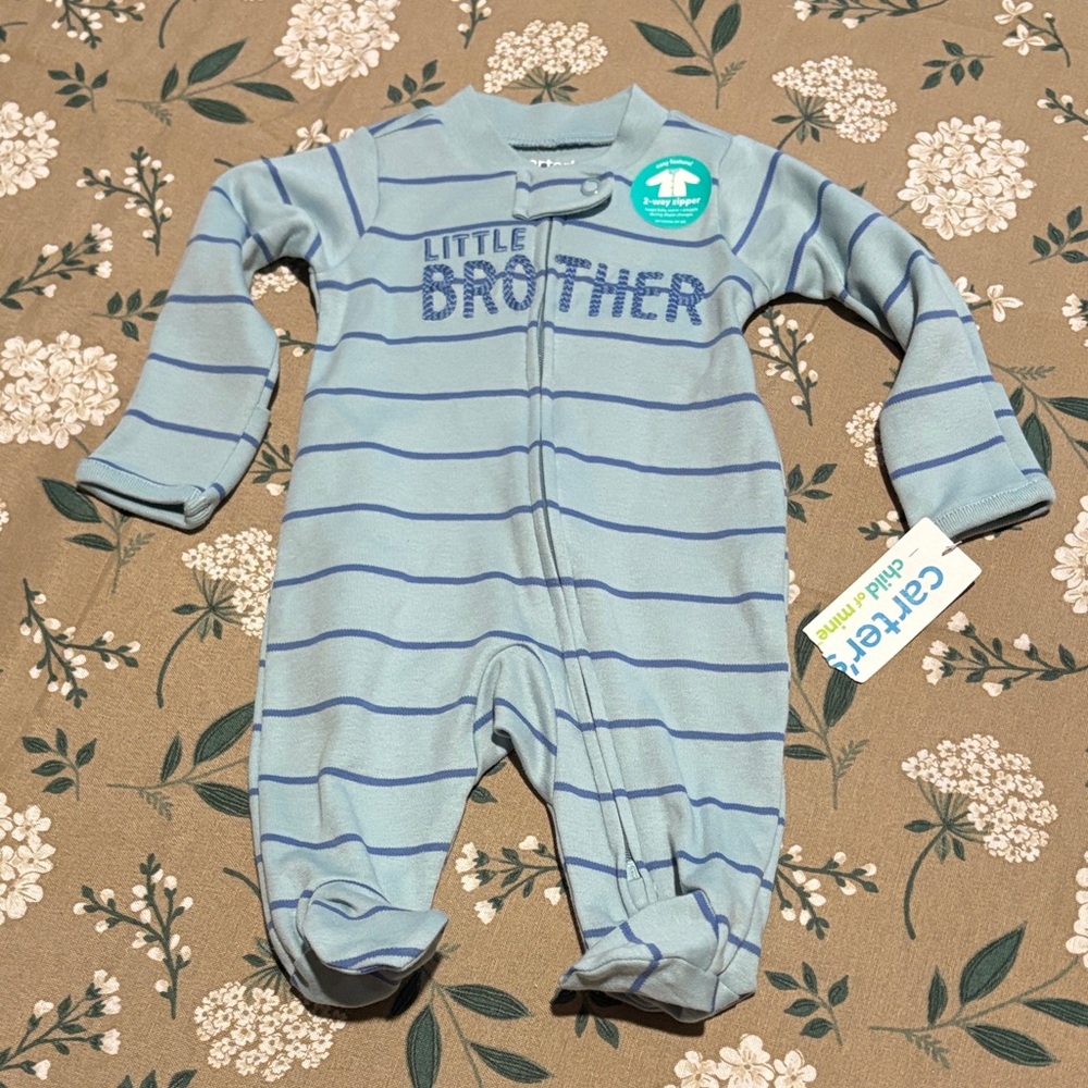 NWT carters newborn little brother footed 836